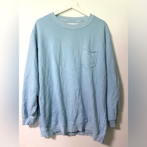 AERIE THE SWEAT EVERYDAY CREW NECK SWEATSHIRT - SKY BLUE - US M